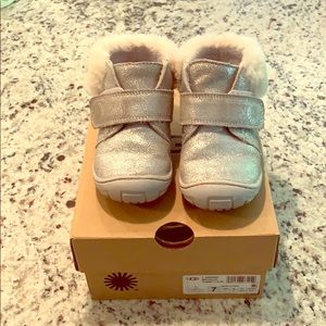 “Silver UGG sneakers”